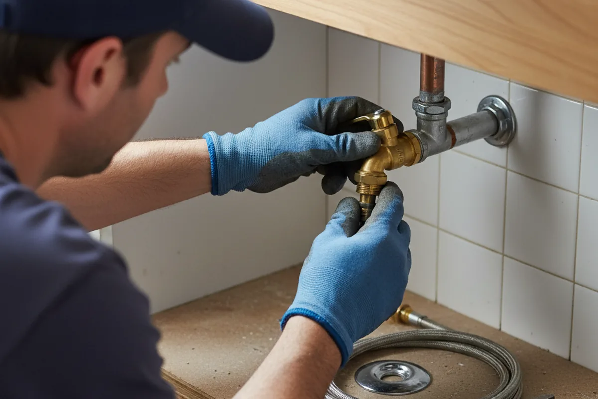 Shutoff valve and fitting work during Faucet and Fixture Repair in Wilberforce